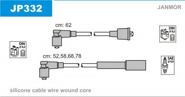 JANMOR JP332 Комплект дротів запалювання