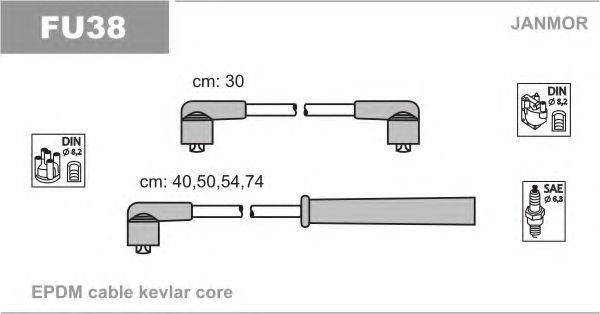 JANMOR FU38 Комплект дротів запалювання