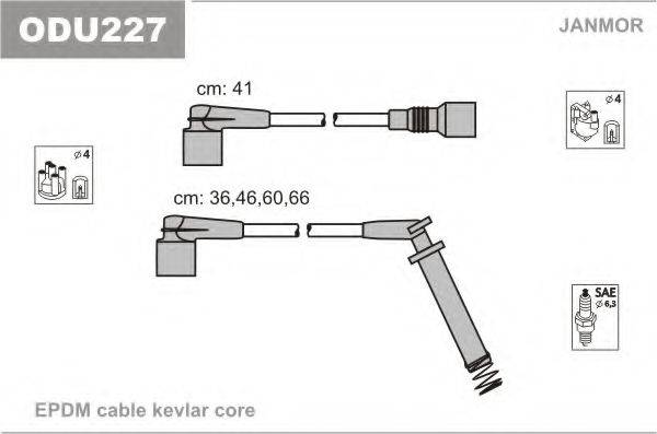 JANMOR ODU227 Комплект дротів запалювання