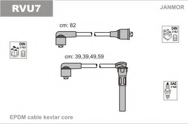 JANMOR RVU7 Комплект дротів запалювання