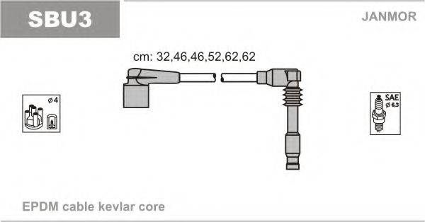 JANMOR SBU3 Комплект дротів запалювання