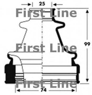 FIRST LINE FCB2798 Пильовик, приводний вал