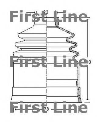 FIRST LINE FCB2093 Пильовик, приводний вал