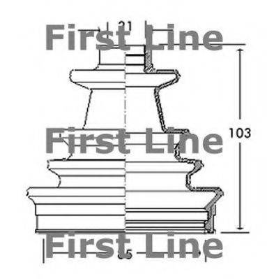 FIRST LINE FCB2175 Пильовик, приводний вал