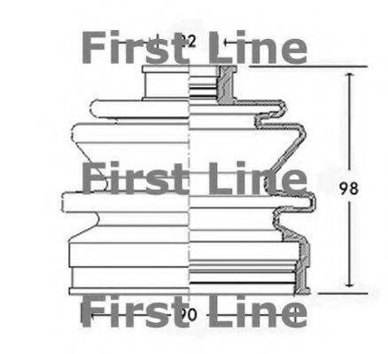 FIRST LINE FCB2242 Пильовик, приводний вал