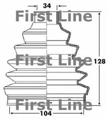 FIRST LINE FCB6090 Пильовик, приводний вал