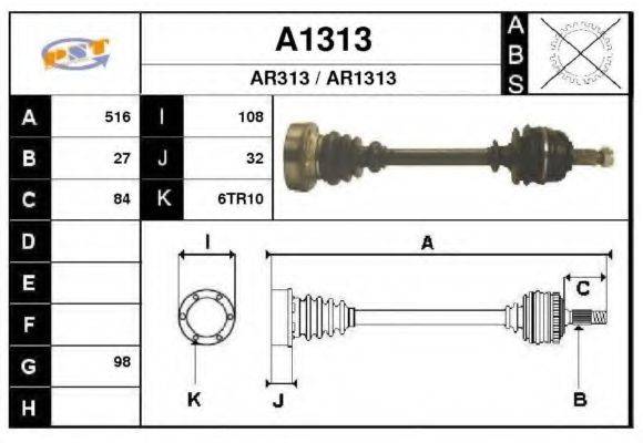 SNRA A1313 Приводний вал