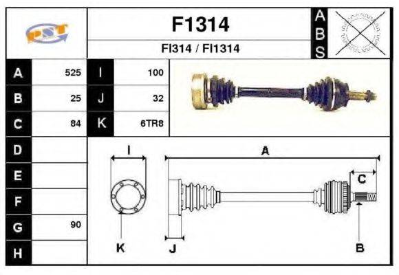 SNRA F1314 Приводний вал