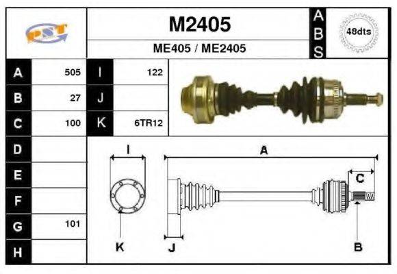 SNRA M2405 Приводний вал