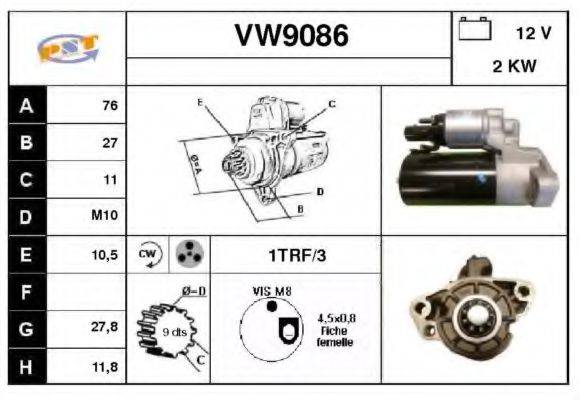 SNRA VW9086 Стартер