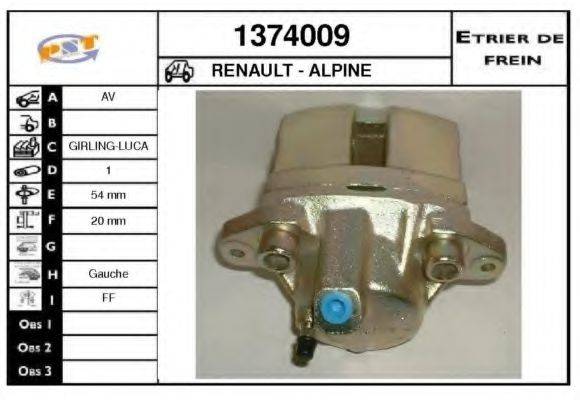 SNRA 1374009 Гальмівний супорт