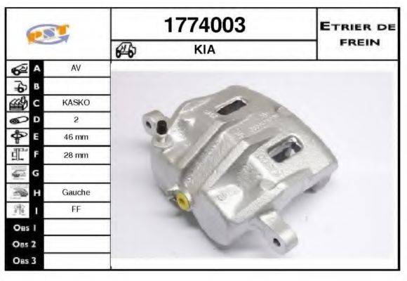 SNRA 1774003 Гальмівний супорт