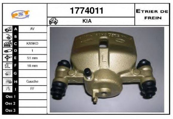 SNRA 1774011 Гальмівний супорт