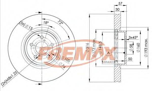 FREMAX BD0035 гальмівний диск