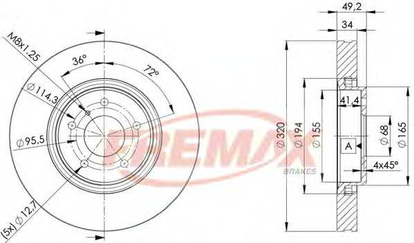 FREMAX BD4204 гальмівний диск