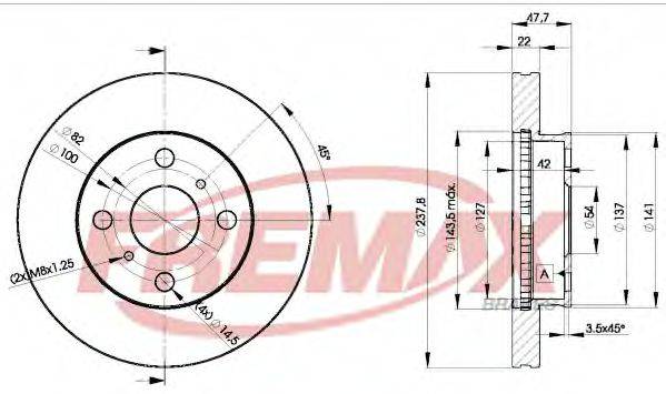 FREMAX BD0260 гальмівний диск