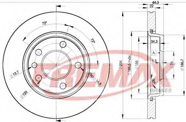 FREMAX BD3021 гальмівний диск