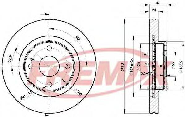 FREMAX BD3266 гальмівний диск