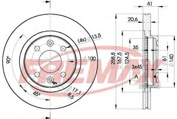 FREMAX BD3550 гальмівний диск