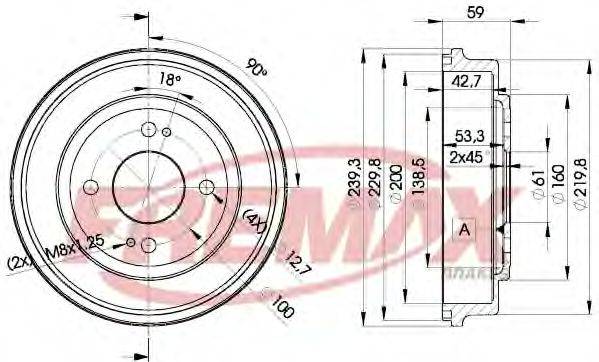 FREMAX BD3901 Гальмівний барабан