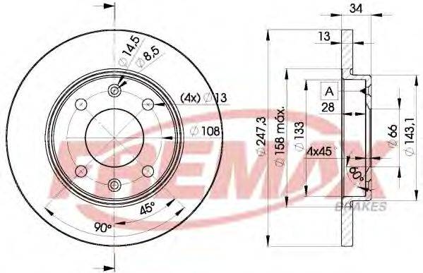 FREMAX BD4298 гальмівний диск