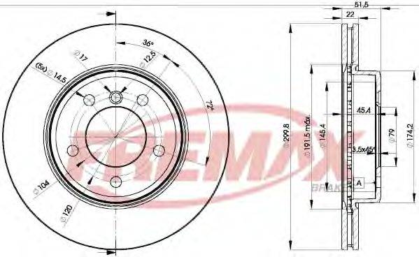 FREMAX BD4539 гальмівний диск