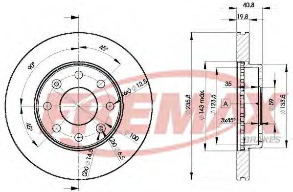 FREMAX BD4633 гальмівний диск