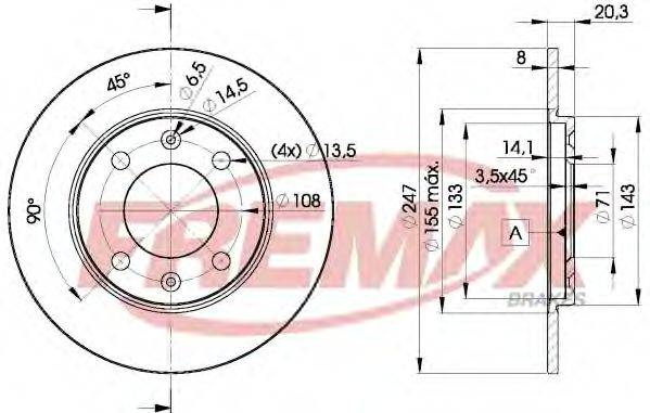 FREMAX BD4699 гальмівний диск