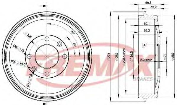 FREMAX BD4724 Гальмівний барабан