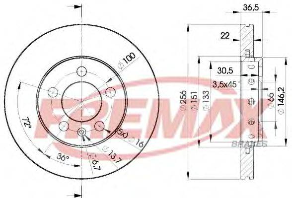 FREMAX BD5602 гальмівний диск