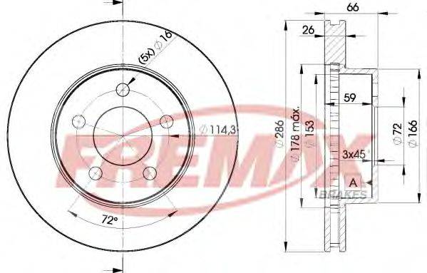 FREMAX BD7925 гальмівний диск