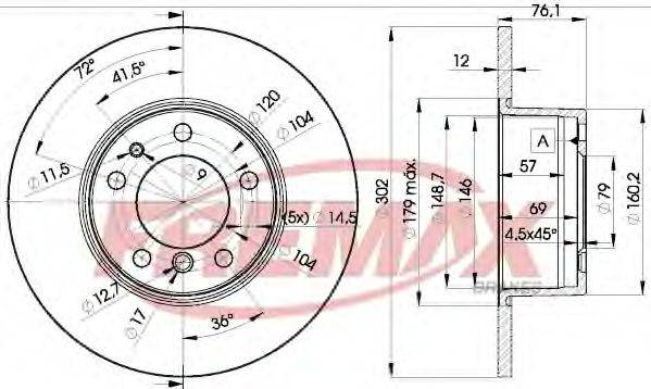 FREMAX BD8042 гальмівний диск