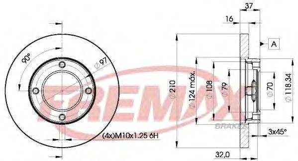 FREMAX BD8702 гальмівний диск