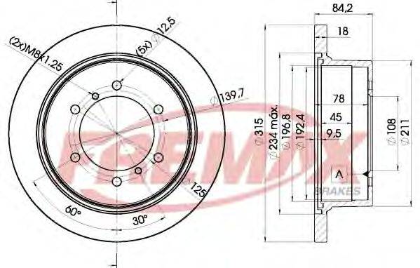 FREMAX BD8797 гальмівний диск