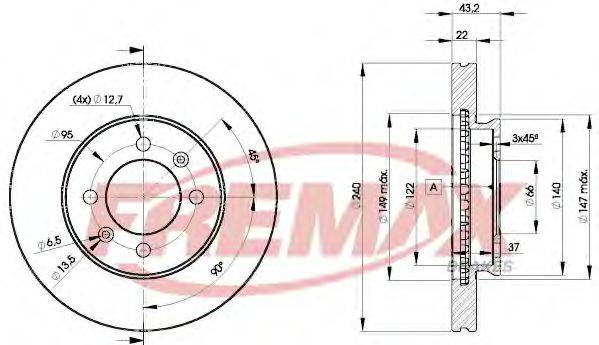 FREMAX BD8970 гальмівний диск