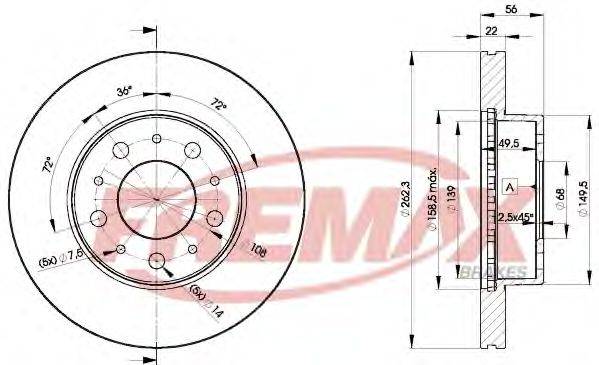 FREMAX BD9063 гальмівний диск