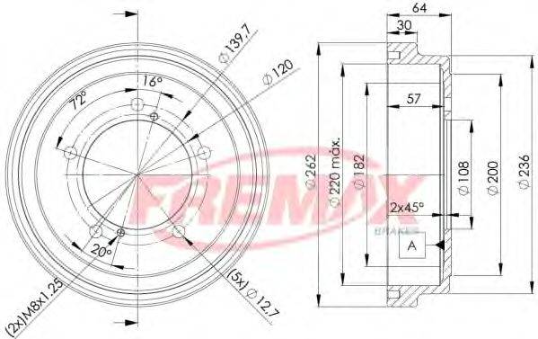 FREMAX BD4804 Гальмівний барабан