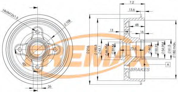 FREMAX BD6628 Гальмівний барабан