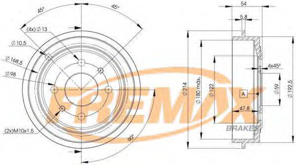 FREMAX BD9325 Гальмівний барабан