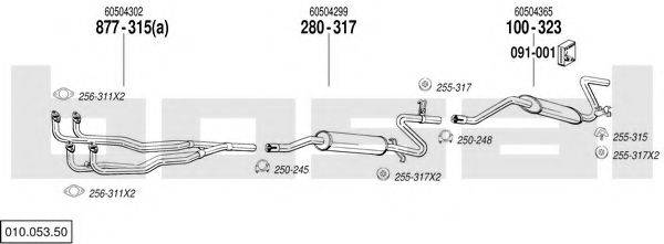 BOSAL 01005350 Система випуску ОГ