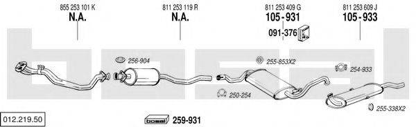 BOSAL 01221950 Система випуску ОГ