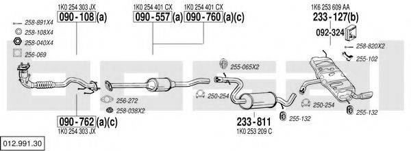 BOSAL 01299130 Система випуску ОГ