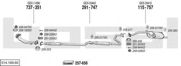 BOSAL 01416960 Система випуску ОГ