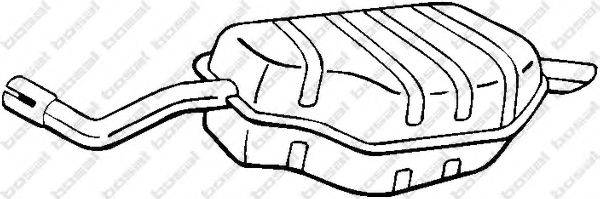 BOSAL 278963 Глушник вихлопних газів кінцевий