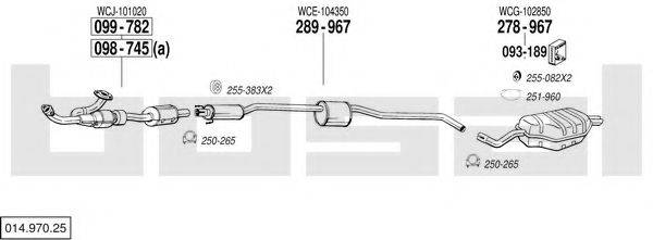 BOSAL 01497025 Система випуску ОГ