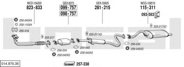 BOSAL 01497035 Система випуску ОГ