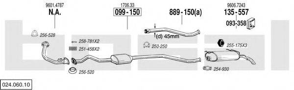 BOSAL 02406010 Система випуску ОГ