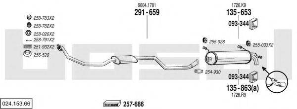 BOSAL 02415366 Система випуску ОГ