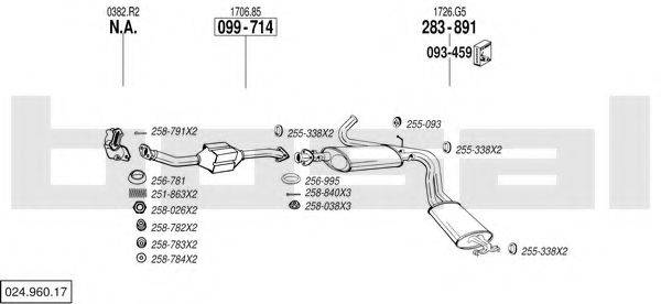 BOSAL 02496017 Система випуску ОГ