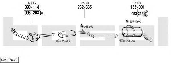 BOSAL 02497008 Система випуску ОГ